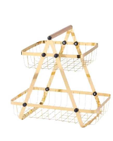 Golden Fruit Display Stand