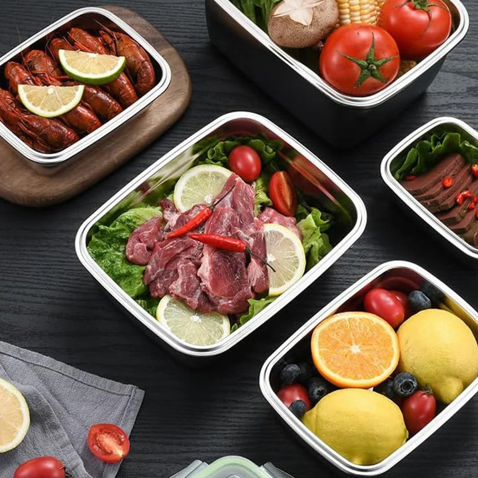 Stainless Steel Square Container, 2400ml for Food Storage Stainless Steel Square Container, 2400ml for Food Storage - Image 3