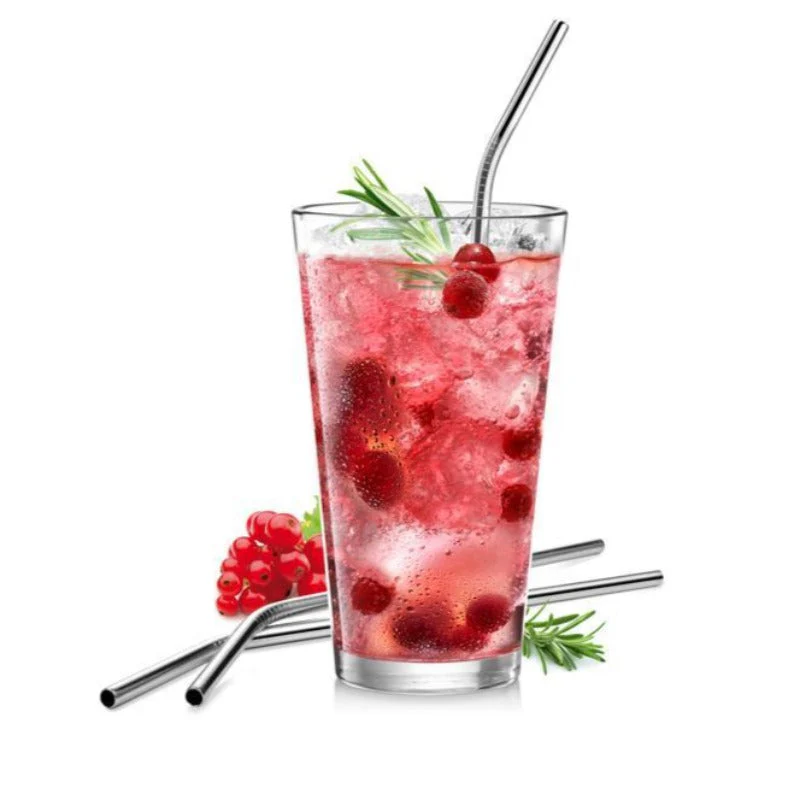 Six Stainless Steel Straws with an Included Cleaning Brush Six Stainless Steel Straws with an Included Cleaning Brush - Image 3