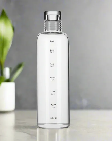 500ml Clear Glass Water Bottle