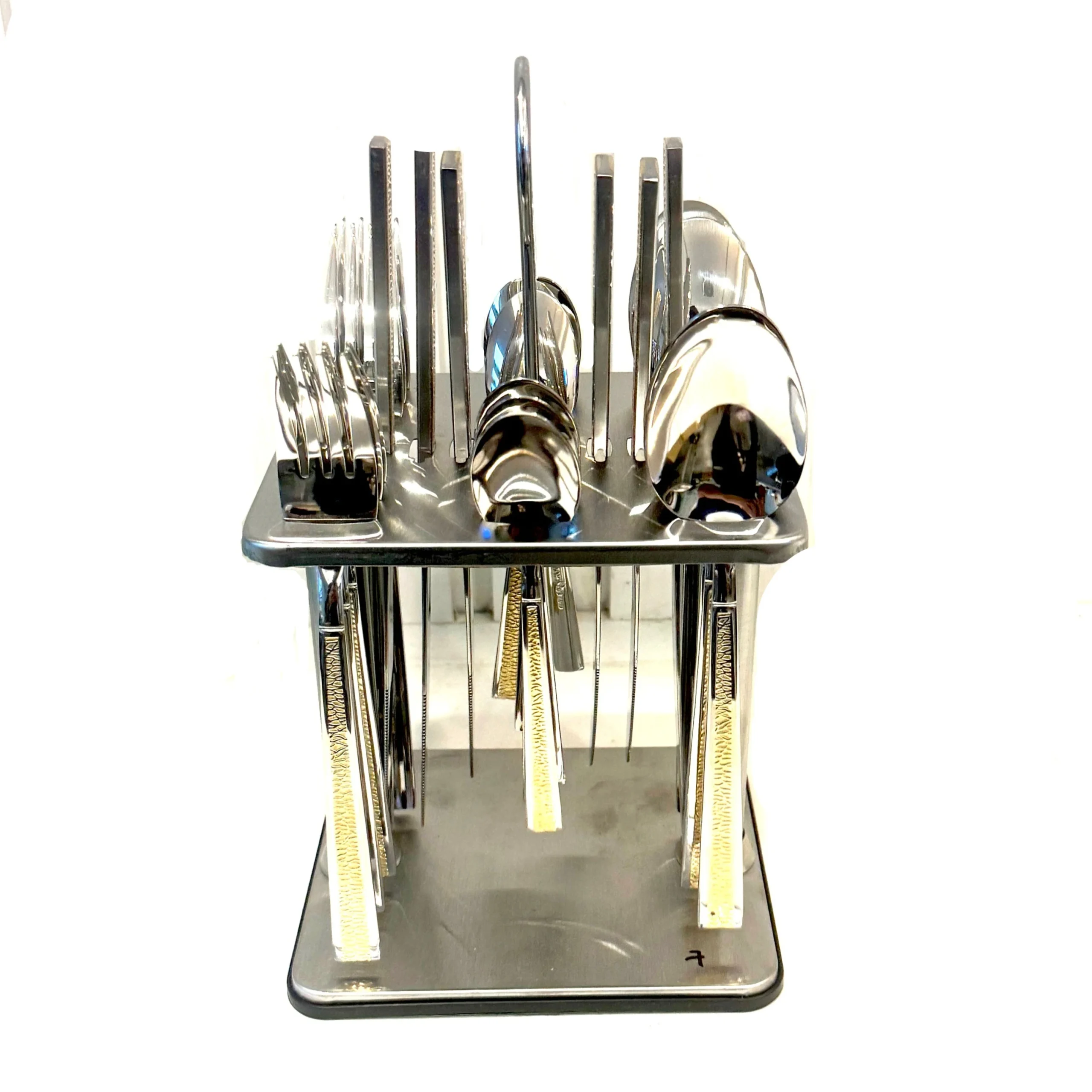 Stainless Steel Cutlery Ensemble with Stand – 24 Pieces Stainless Steel Cutlery Ensemble with Stand – 24 Pieces - Image 2