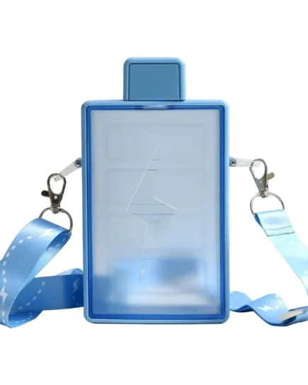 Plastic Kids Water Bottle – 450ml, Blue Design Plastic Kids Water Bottle - 450ml, Blue Design