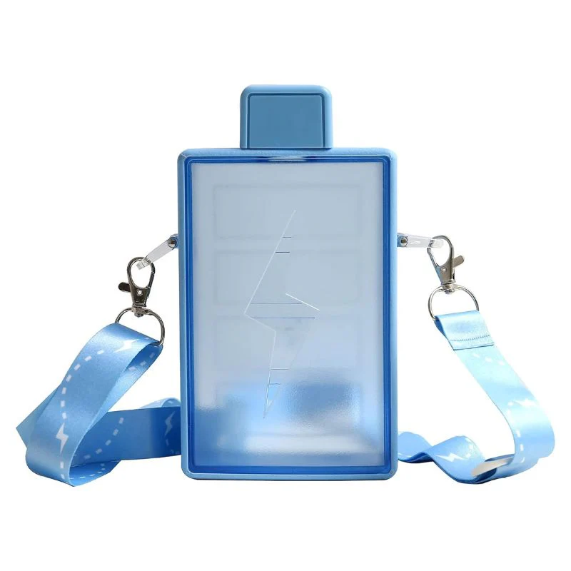 6-Rotating Spice Jars Collection Plastic Kids Water Bottle - 450ml, Blue Design