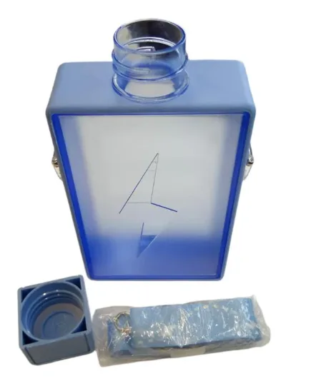 Plastic Kids Water Bottle – 450ml, Blue Design