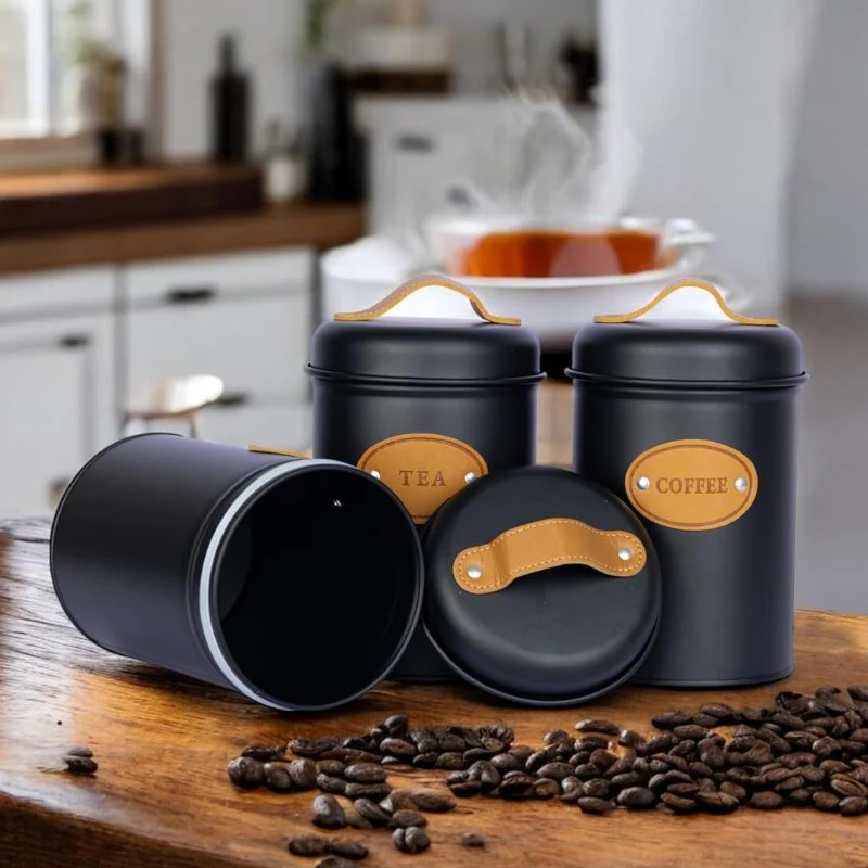 Set of 3 Metal Multipurpose Canister Food Storage Containers Set of 3 Metal Multipurpose Canister Food Storage Containers - Image 2