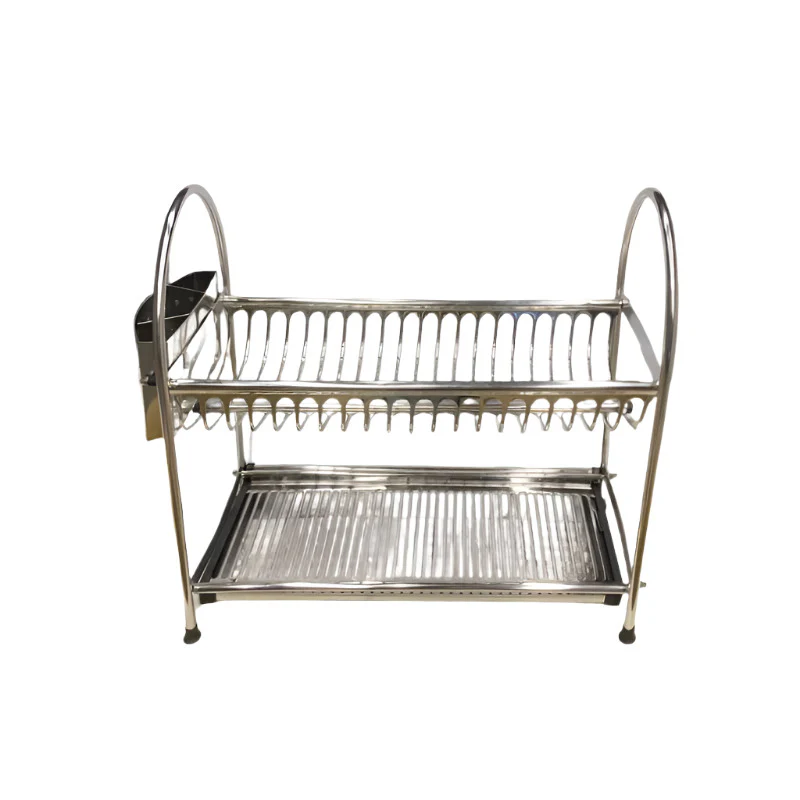 Three-Layered Plate Storage Rack in Stainless Steel Three-Layered Plate Storage Rack in Stainless Steel