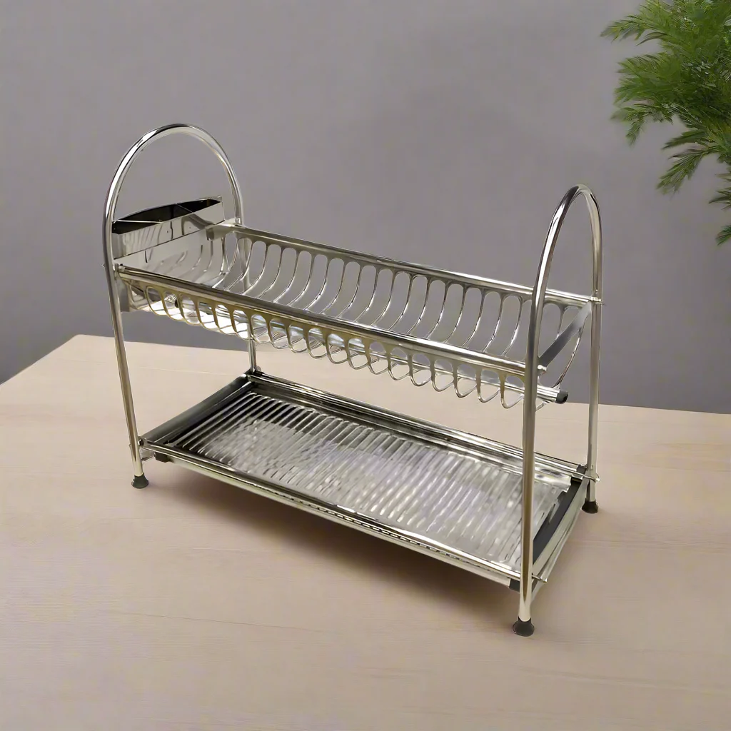 Three-Layered Plate Storage Rack in Stainless Steel Three-Layered Plate Storage Rack in Stainless Steel - Image 2