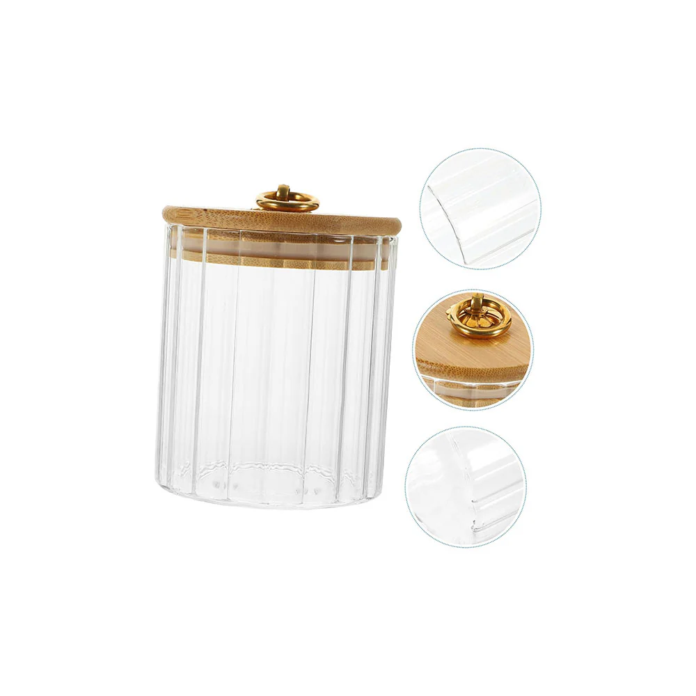 Glass Storage Container 500ml with Bamboo Cover Glass Storage Container 500ml with Bamboo Cover - Image 4