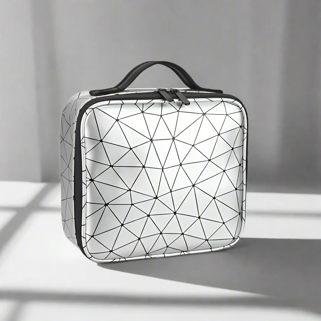 White Travel Vanity Bag for Cosmetics White Travel Vanity Bag for Cosmetics - Image 3