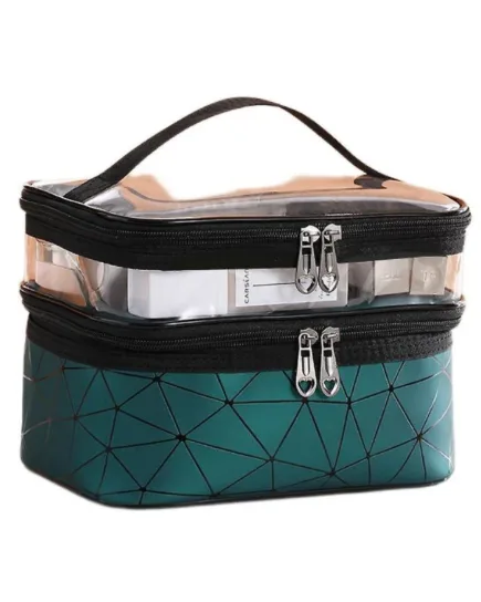 Dual Compartment Cosmetic Bag
