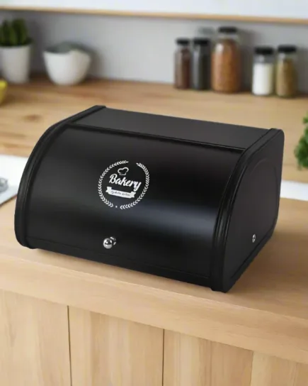 Black All-in-One Bread Container