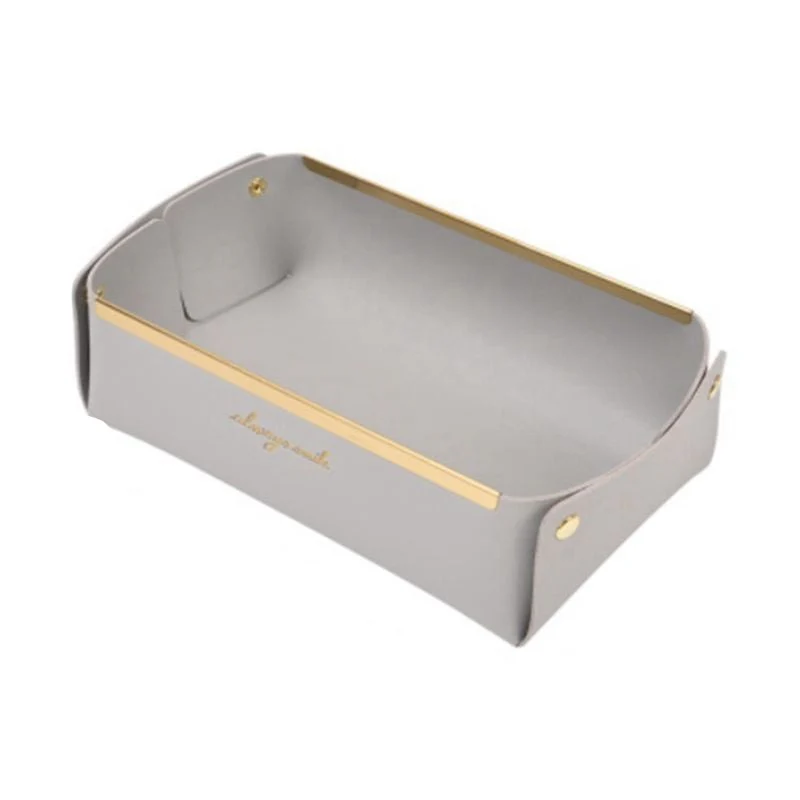 Elegant Leather Beauty Tray