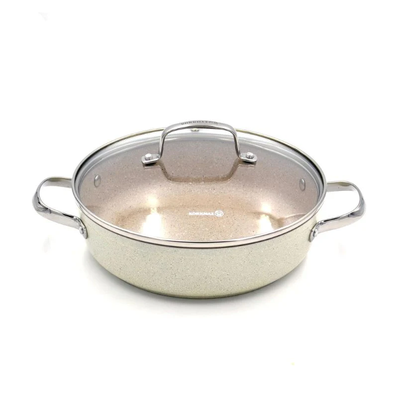 28cm Korkmaz Granita Aluminum Skillet 4.0L Korkmaz Granita Aluminum Short Cooking Pot