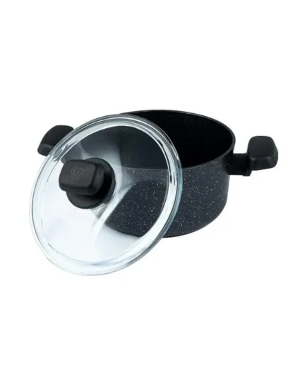 3.0 Liter Korkmaz Ornella Aluminum Cookware with Glass Cover