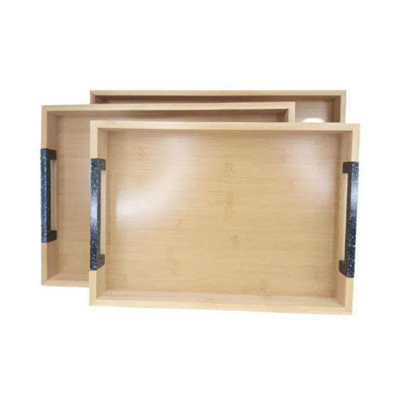 Collection of 3 Solid Wooden Serving Trays