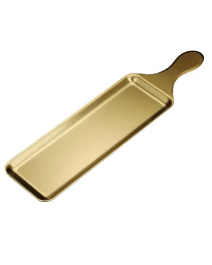 Gold-Plated Stainless Steel Serving Platter, 33 cm in Diameter