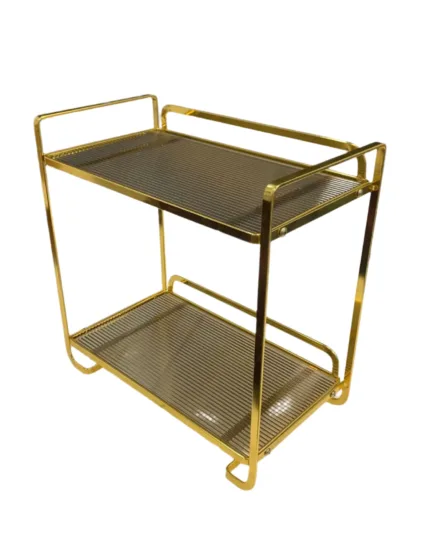 Luxurious Golden Metal Vanity Stand (Square)