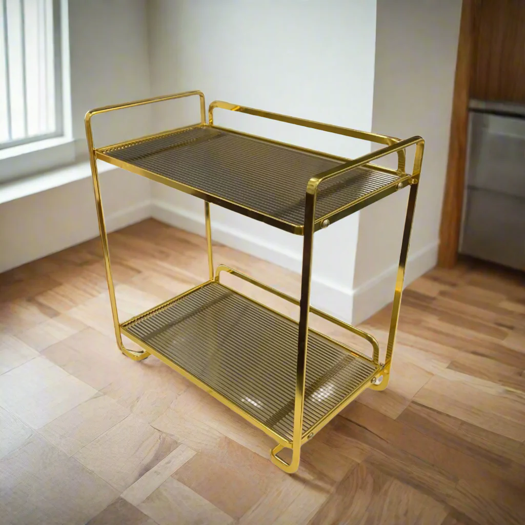 Luxurious Golden Metal Vanity Stand (Square) Luxurious Golden Metal Vanity Stand (Square) - Image 2