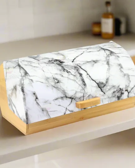 White Bamboo Bread Keeper