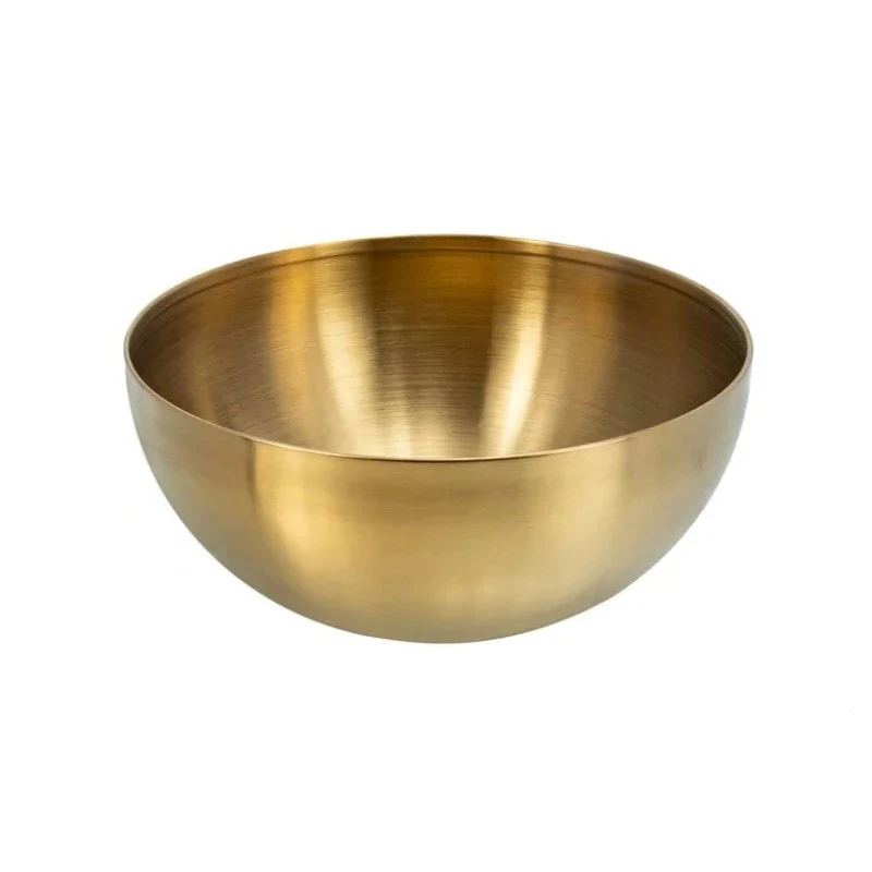 Stainless Steel Mixing and Serving Bowl - 20cm with Luxurious Gold Finish