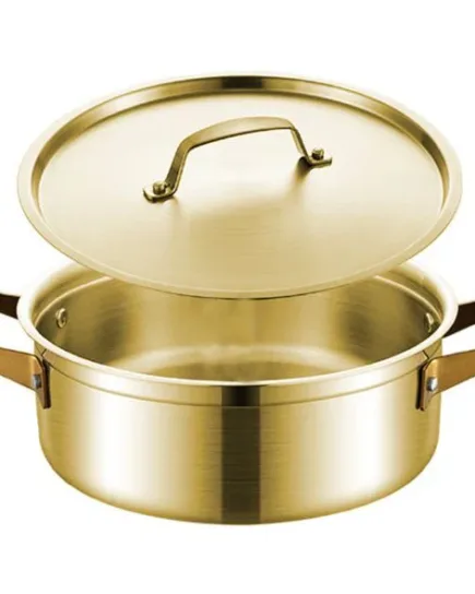 Gold-Plated Stainless Steel Casserole – 26cm Size