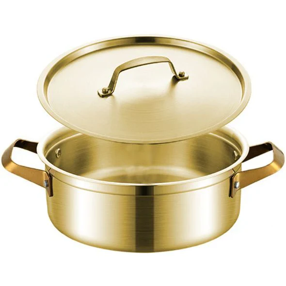 Gold-Plated Stainless Steel Casserole – 26cm Size Gold-Plated Stainless Steel Casserole - 26cm Size - Image 2