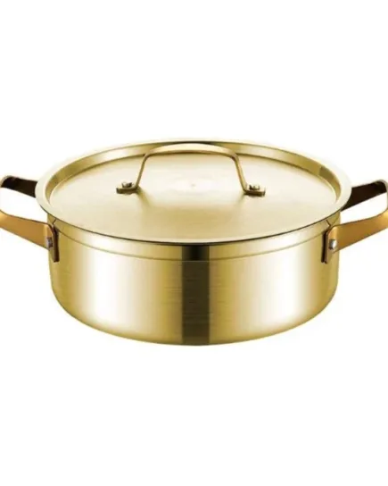 Gold-Plated Stainless Steel Casserole - 26cm Size