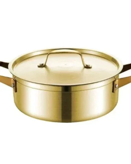 Stainless Steel Casserole with Gold Plating - 30cm