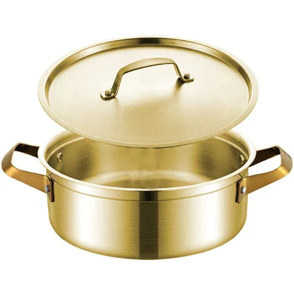 Stainless Steel Casserole with Gold Plating – 30cm Stainless Steel Casserole with Gold Plating - 30cm - Image 2
