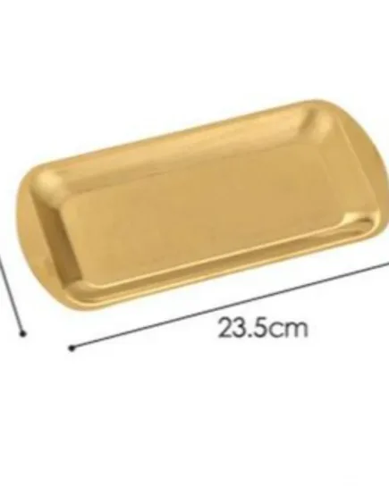 11 cm Tray Made of Gold-Plated Stainless Steel