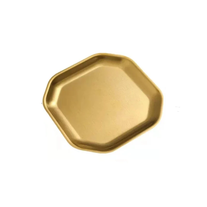 Octagonal Serving Tray in 10.5cm Gold-Plated Stainless Steel Octagonal Serving Tray in 10.5cm Gold-Plated Stainless Steel