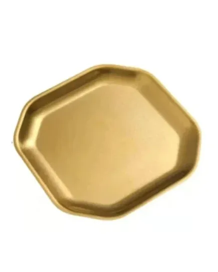 Octagonal Serving Tray in 15cm Gold-Plated Stainless Steel