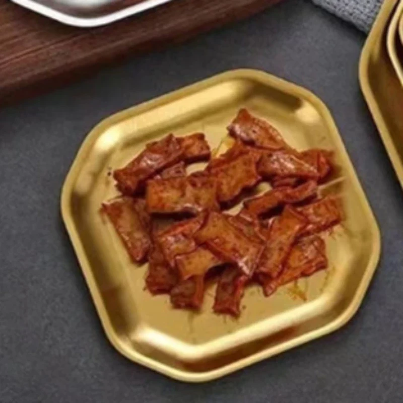 Octagonal Serving Tray in 10.5cm Gold-Plated Stainless Steel Octagonal Serving Tray in 10.5cm Gold-Plated Stainless Steel - Image 2