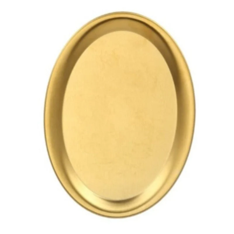 Oval Stainless Steel Platter with Gold Plating, 39 cm Oval Stainless Steel Platter with Gold Plating, 39 cm - Image 2