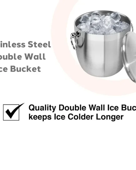 Elegant 2-Liter Ice Bucket with Serving Tongs