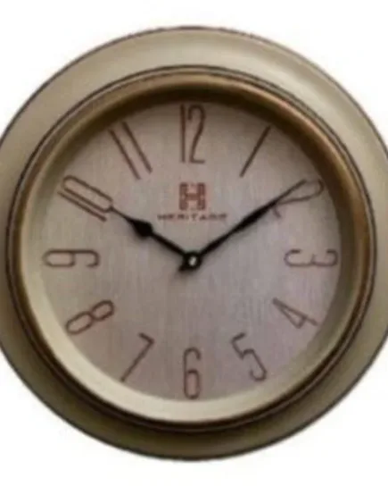 Heritage Ocean Wall Clock with Matt Gold Accents