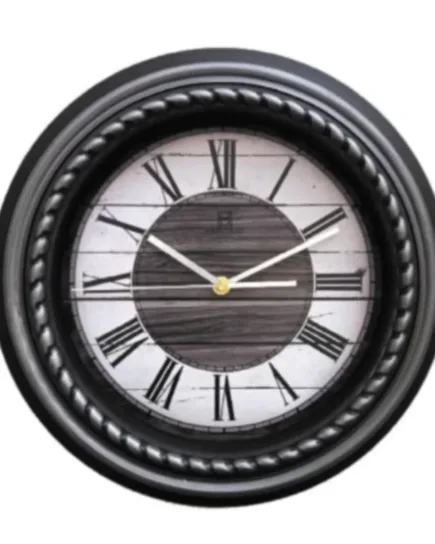 Silver-Framed Heritage Wall Clock with Roman Numerals