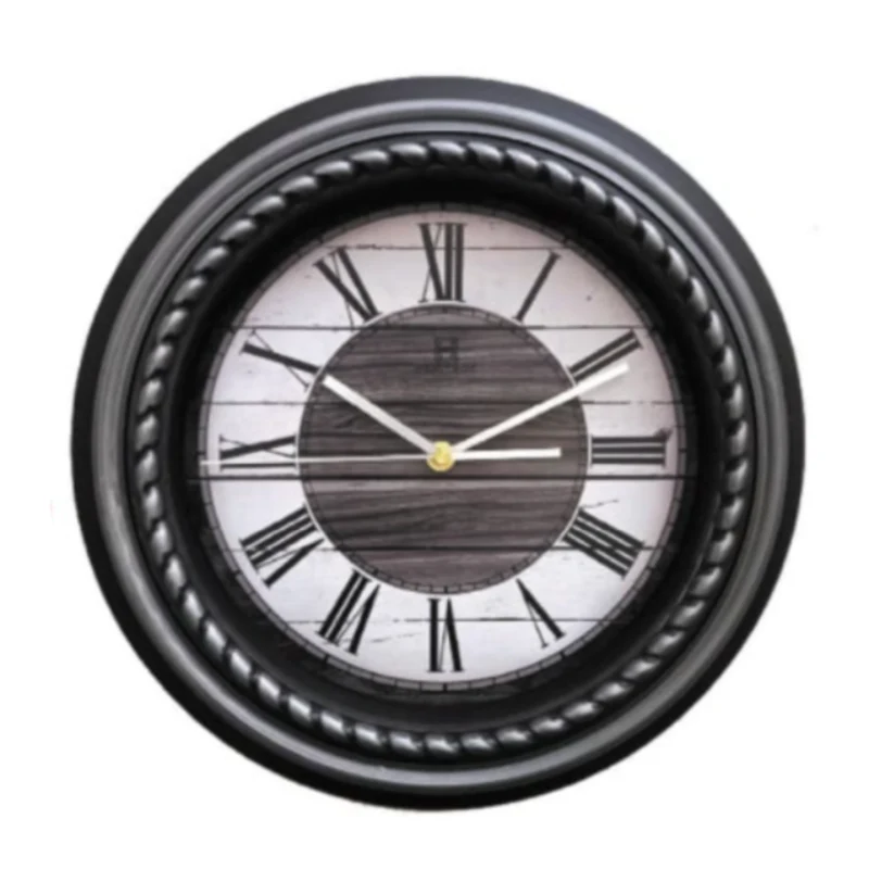 Silver-Framed Heritage Wall Clock with Roman Numerals