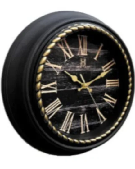 Stylish Black & Gold Wall Clock Design