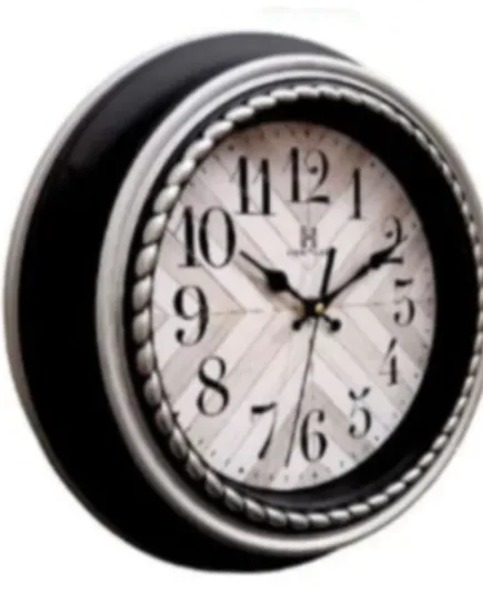Modern Wall Clock with Silver Frame