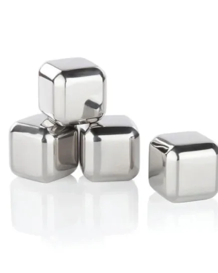 4 Stainless Steel Ice Cubes for Chilling