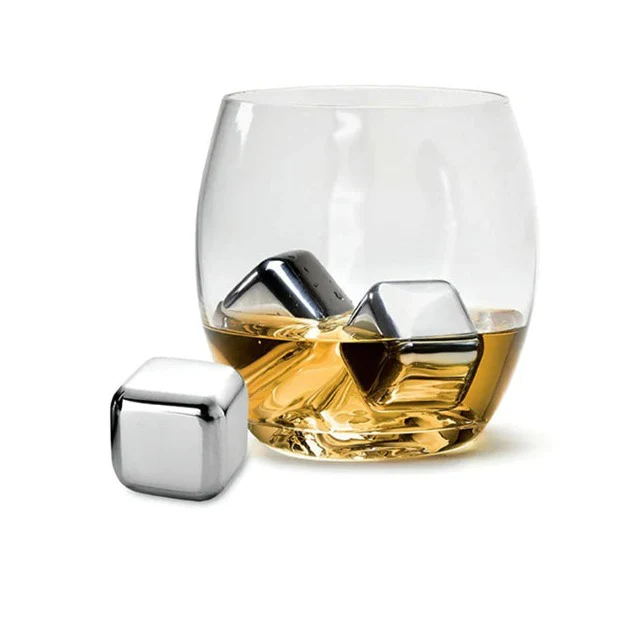 4 Stainless Steel Ice Cubes for Chilling 4 Stainless Steel Ice Cubes for Chilling - Image 2