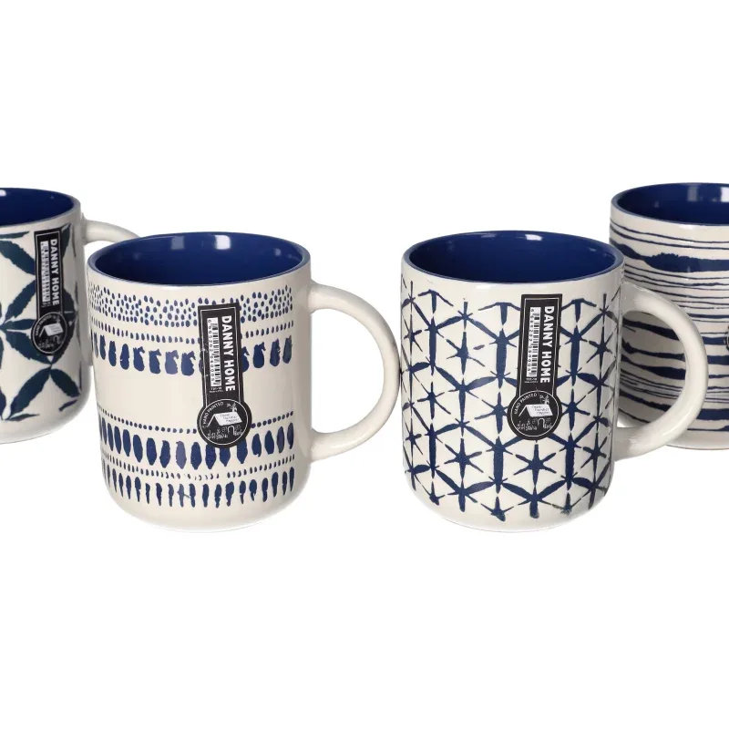 Geometric Mugs Set 4pcs