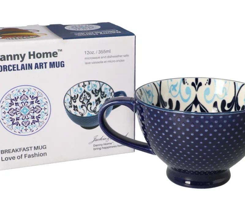 Santorini Breakfast Art Mug