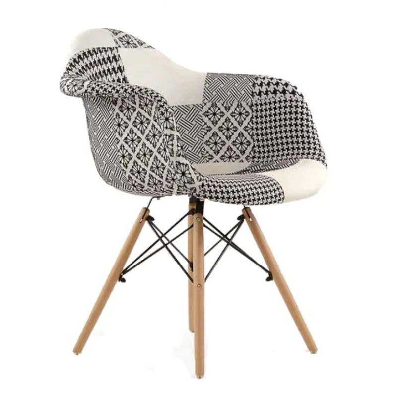 Black and White Armrest Dining and Lounge Chair Black and White Armrest Dining and Lounge Chair - Image 3