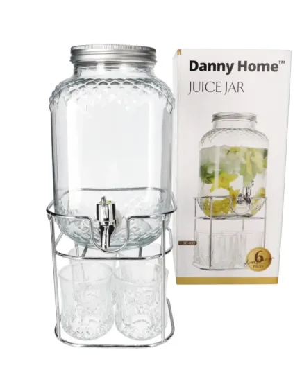 Juice Jar with 4 Glasses & Stand