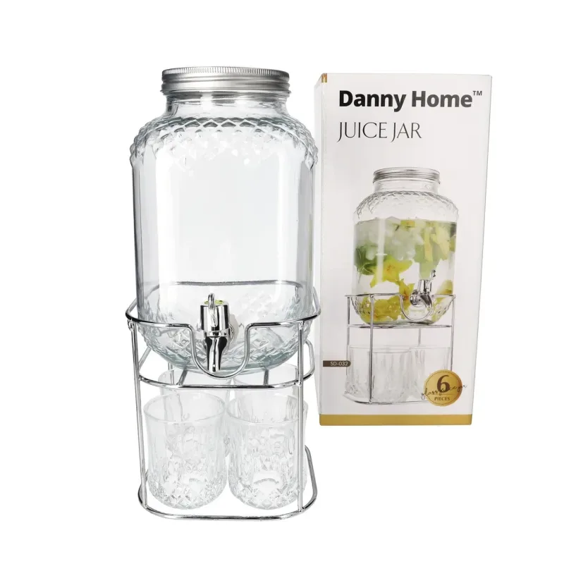 Juice Jar with 4 Glasses & Stand