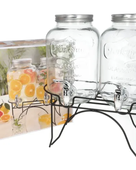 Beverage Dispenser with Taps & Stand Set 2pcs