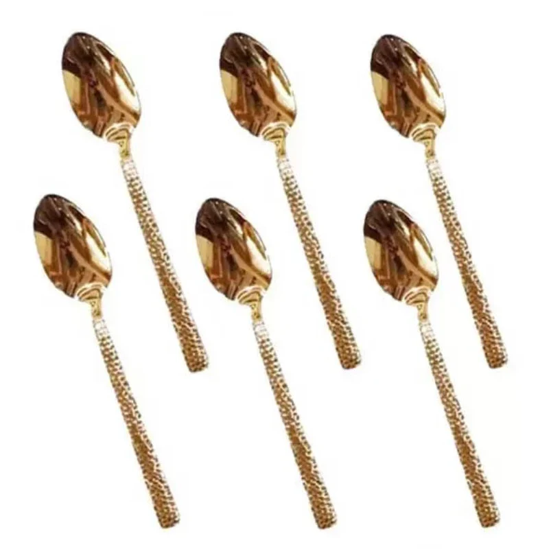 6-Piece Luxurious Gold Tea Spoons