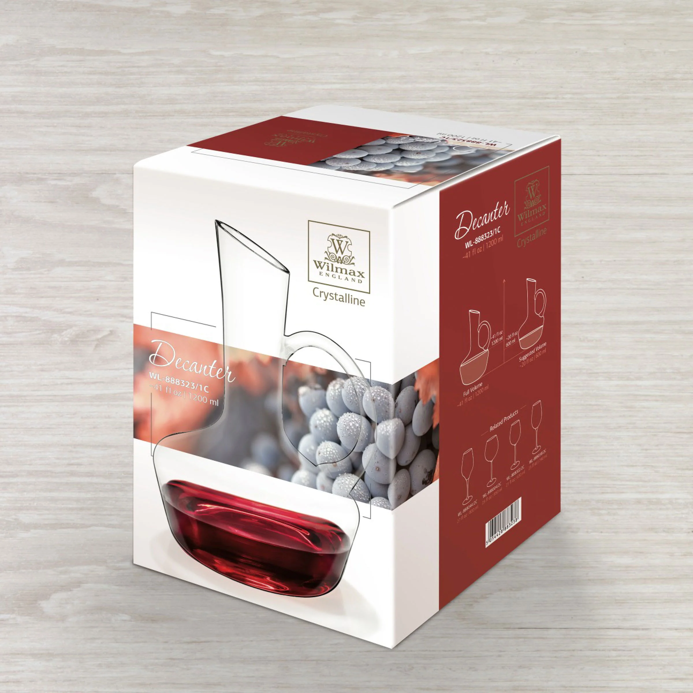 Decanter Wilmax Crystalline 1200ml Decanter Wilmax Crystalline 1200ml
